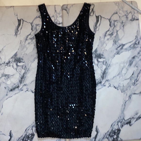 Women’s Little BLACK Dress, Fredricks of Hollywood Sequined SEXY🔥SHAPELY size M - Picture 15 of 16